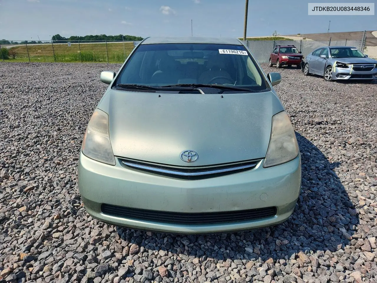 2008 Toyota Prius Base VIN: JTDKB20U083448346 Lot: 61196216