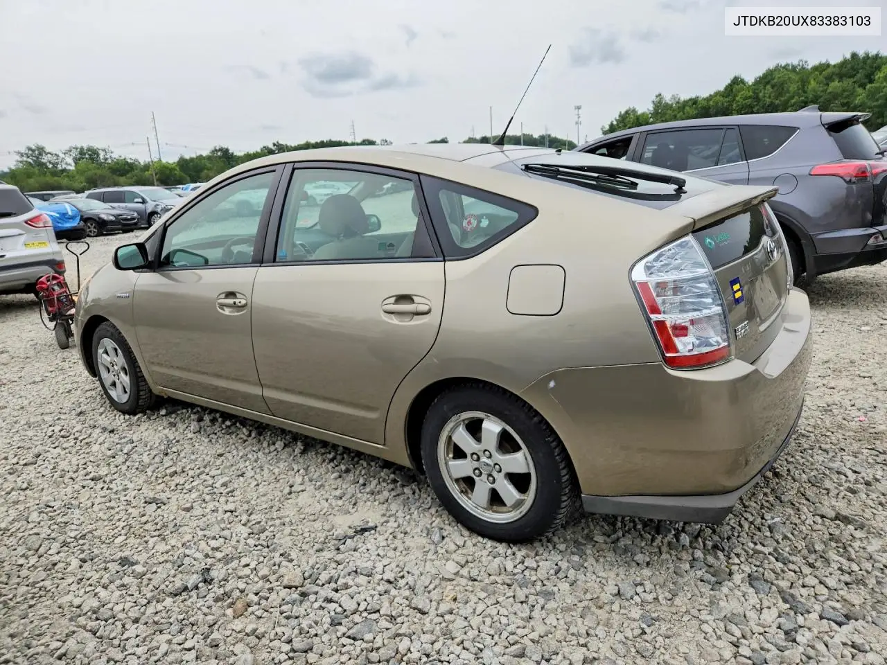 2008 Toyota Prius Base VIN: JTDKB20UX83383103 Lot: 61617166