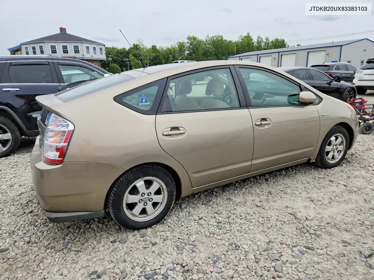 2008 Toyota Prius Base VIN: JTDKB20UX83383103 Lot: 61617166