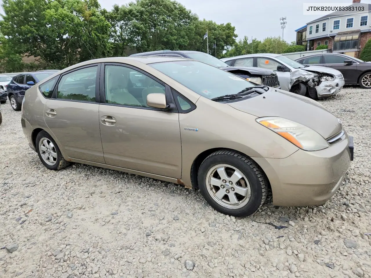 2008 Toyota Prius Base VIN: JTDKB20UX83383103 Lot: 61617166