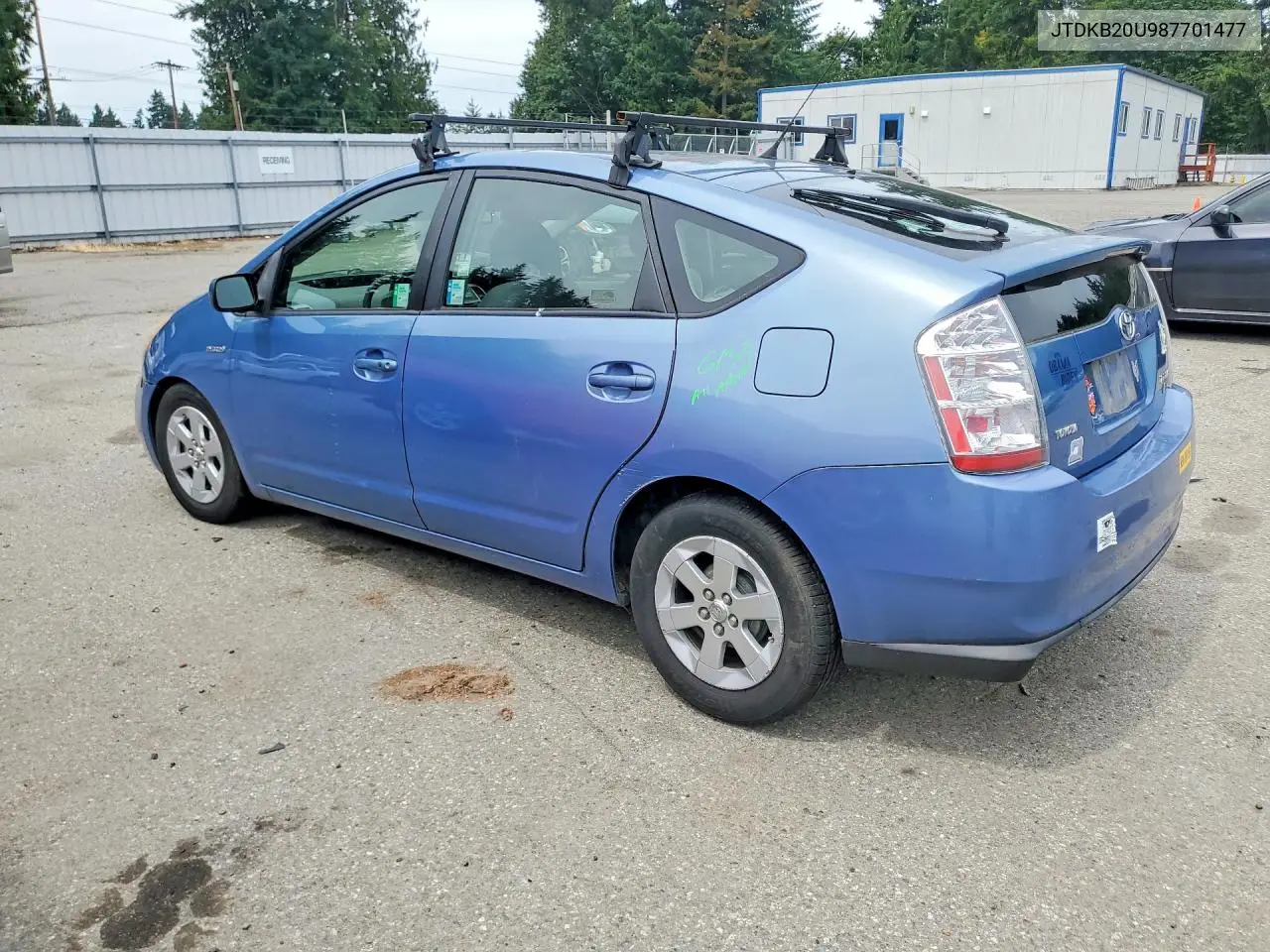 2008 Toyota Prius Base VIN: JTDKB20U987701477 Lot: 61951496