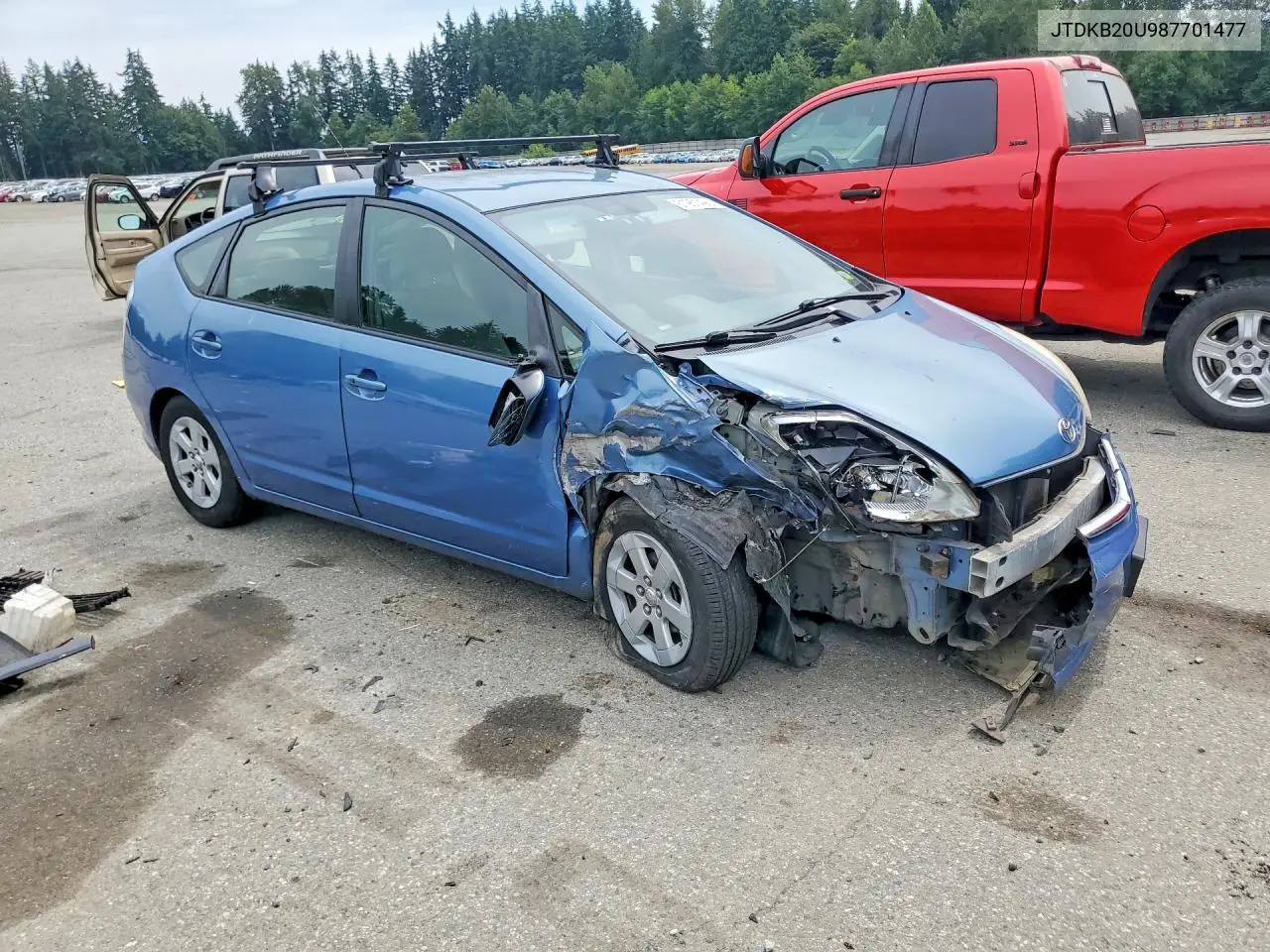 2008 Toyota Prius Base VIN: JTDKB20U987701477 Lot: 61951496