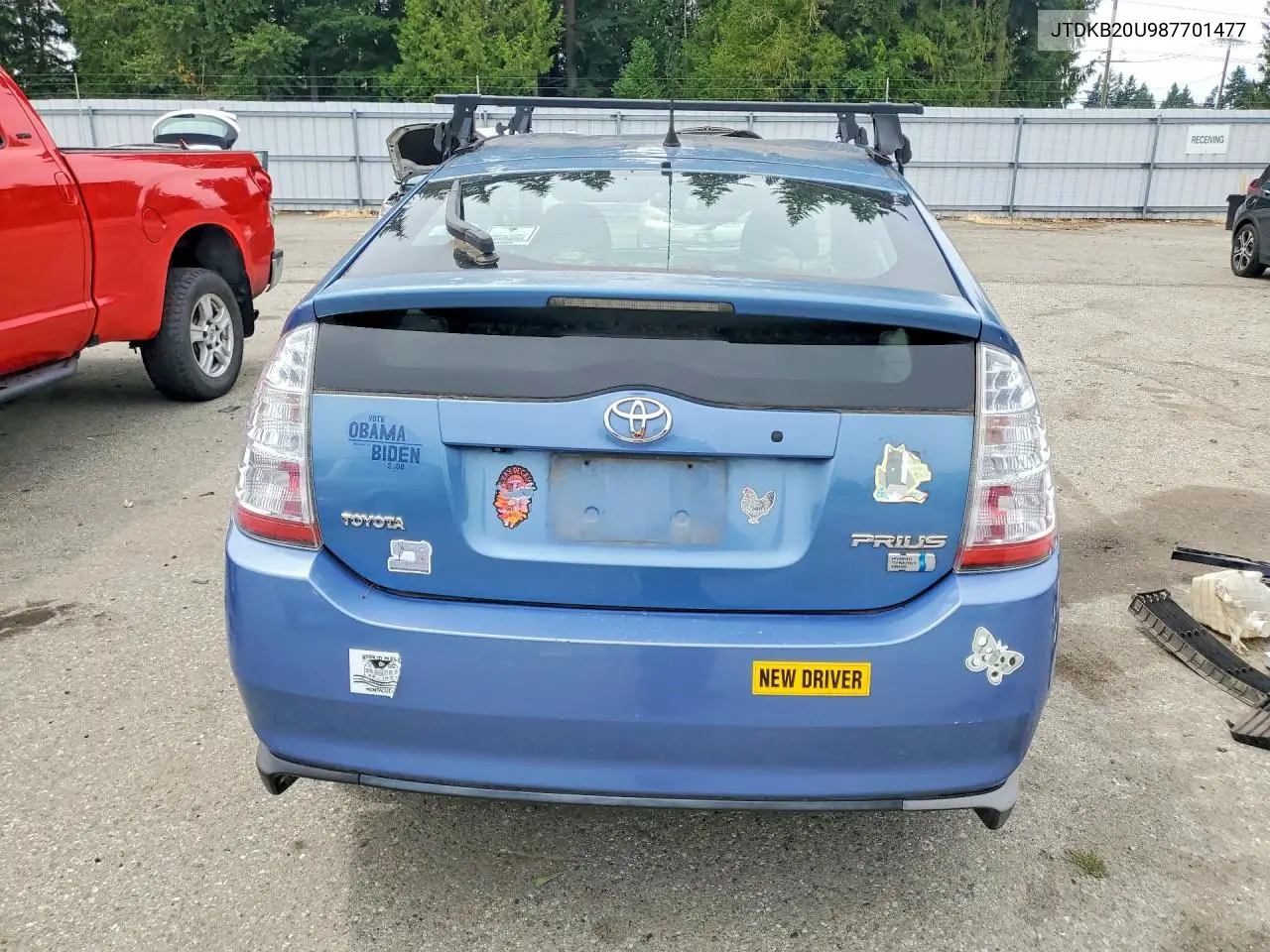 2008 Toyota Prius Base VIN: JTDKB20U987701477 Lot: 61951496