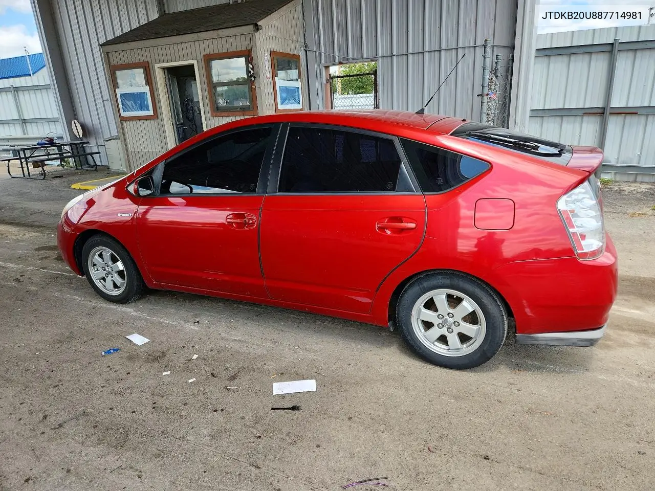 2008 Toyota Prius Base VIN: JTDKB20U887714981 Lot: 62156846