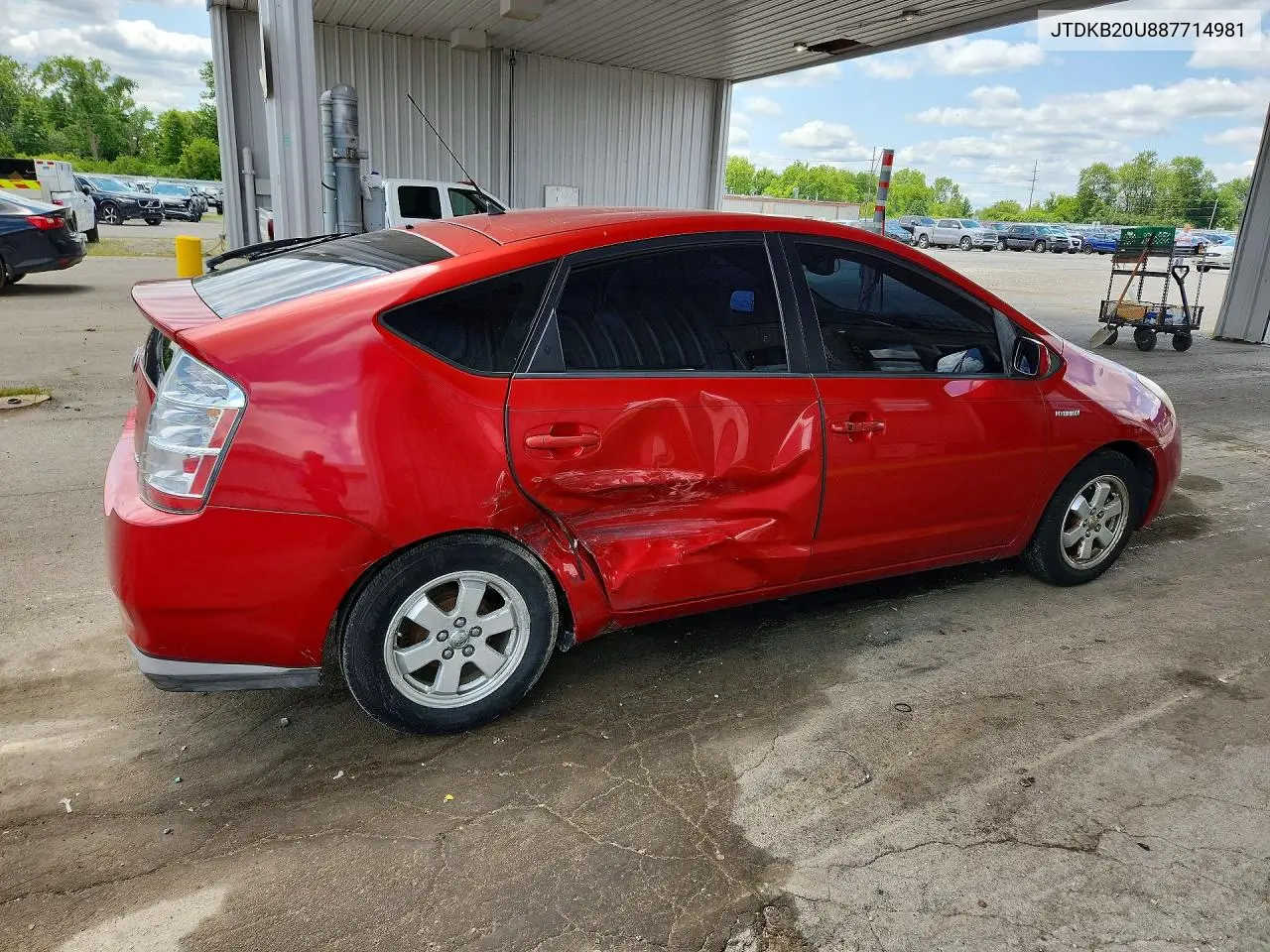 2008 Toyota Prius Base VIN: JTDKB20U887714981 Lot: 62156846
