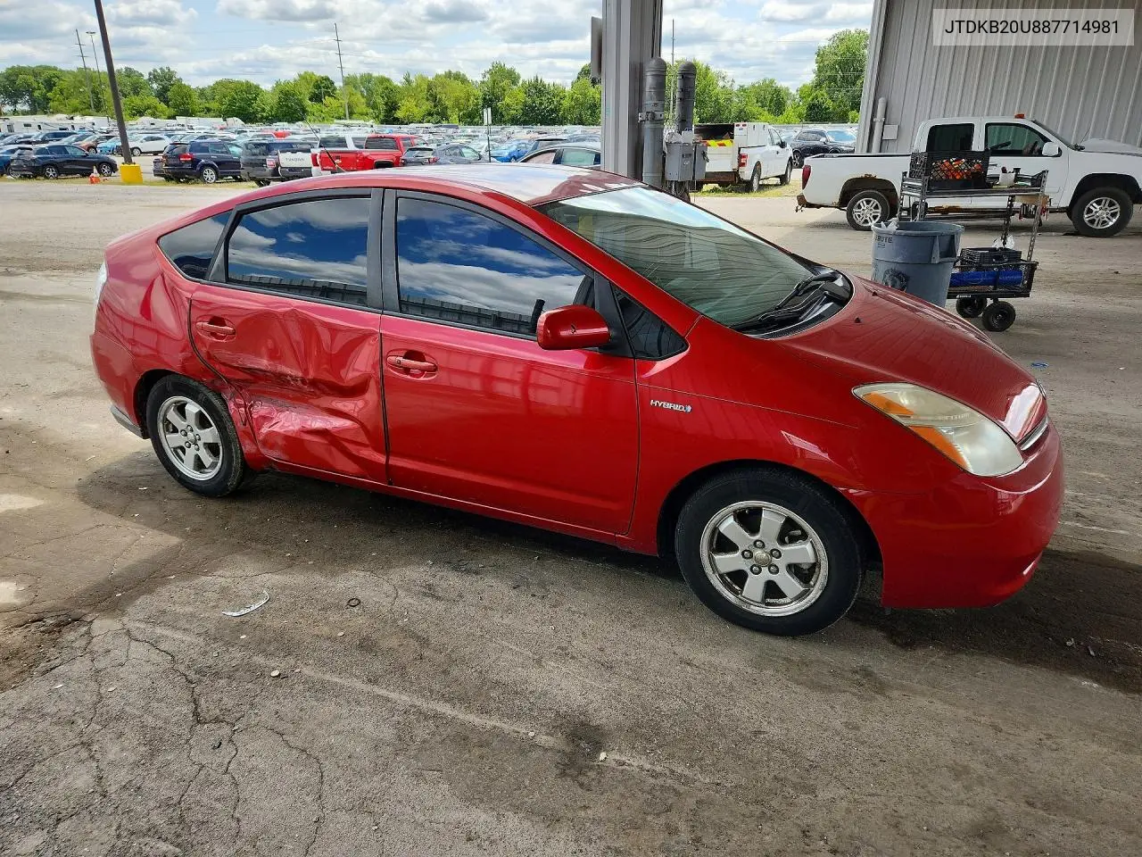 2008 Toyota Prius Base VIN: JTDKB20U887714981 Lot: 62156846