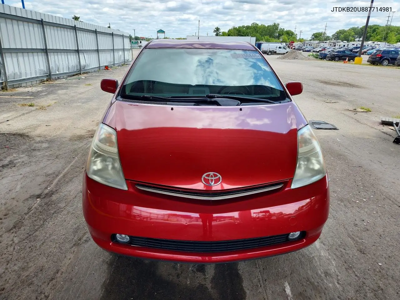 2008 Toyota Prius Base VIN: JTDKB20U887714981 Lot: 62156846