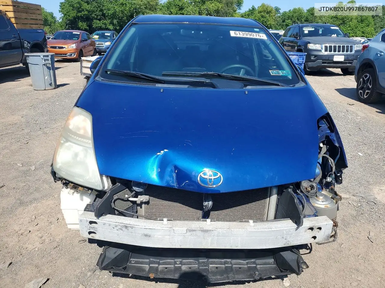 2009 Toyota Prius Base VIN: JTDKB20U997867807 Lot: 61399076