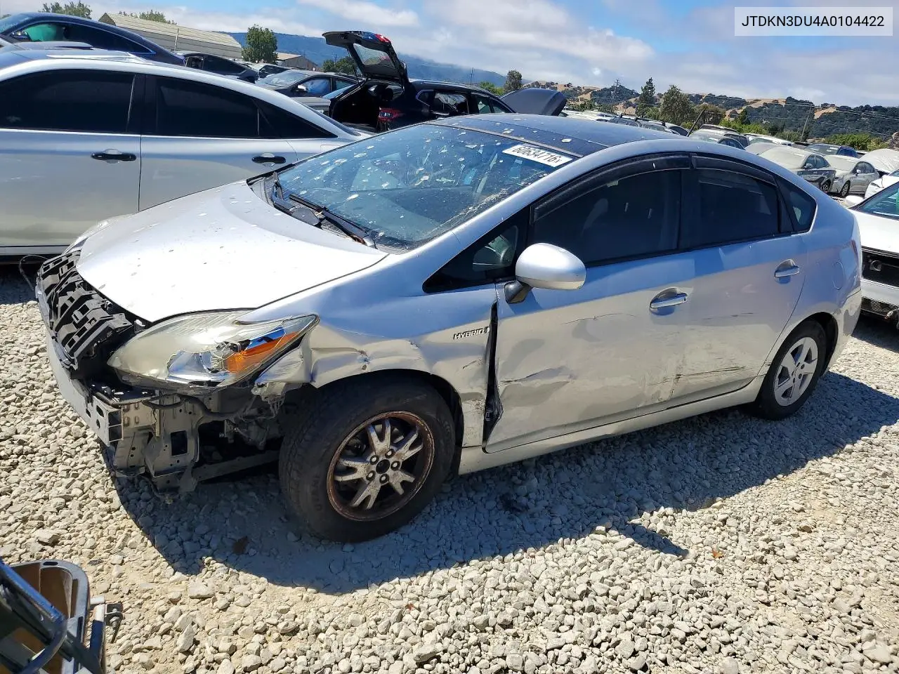 2010 Toyota Prius Iv VIN: JTDKN3DU4A0104422 Lot: 60634716