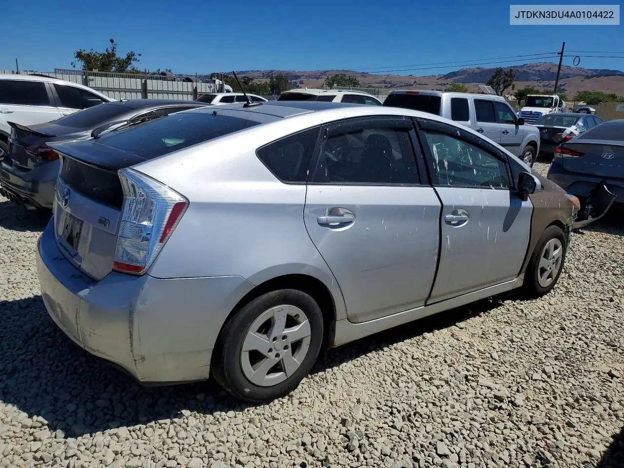 2010 Toyota Prius Iv VIN: JTDKN3DU4A0104422 Lot: 60634716