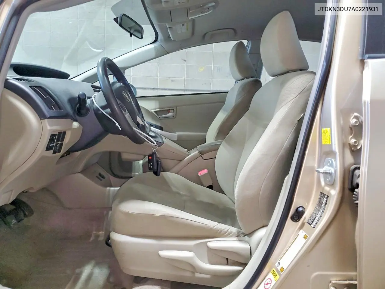 2010 Toyota Prius Hy VIN: JTDKN3DU7A0221931 Lot: 61281506