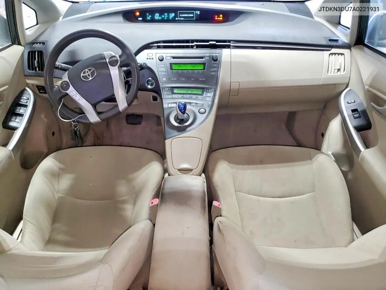 2010 Toyota Prius Hy VIN: JTDKN3DU7A0221931 Lot: 61281506