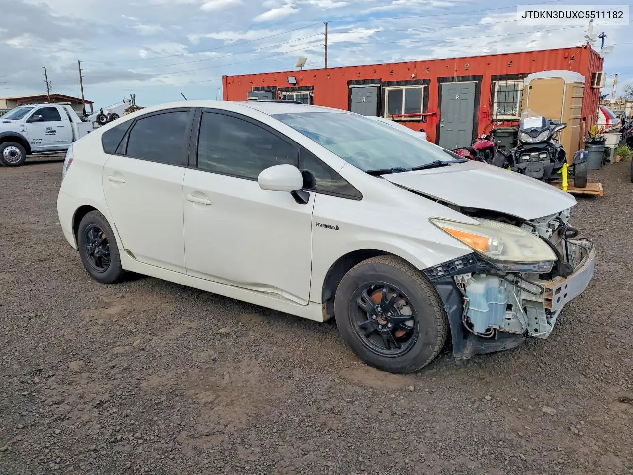 JTDKN3DUXC5511182 2012 Toyota Prius Two