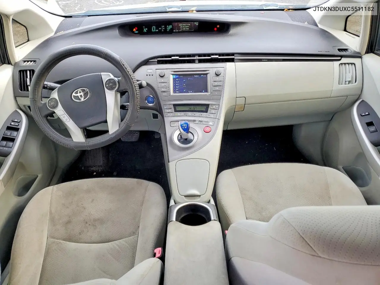 JTDKN3DUXC5511182 2012 Toyota Prius Two