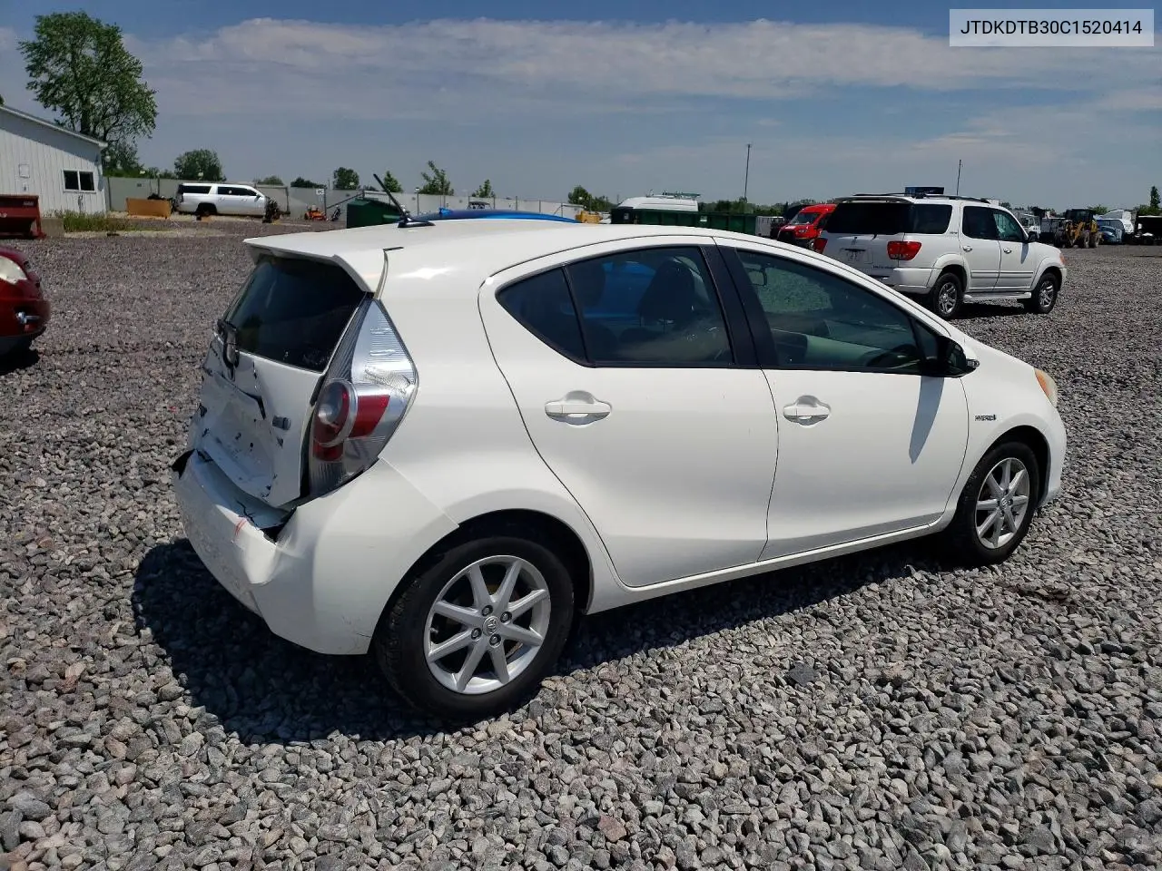 2012 Toyota Prius C Three VIN: JTDKDTB30C1520414 Lot: 56129546