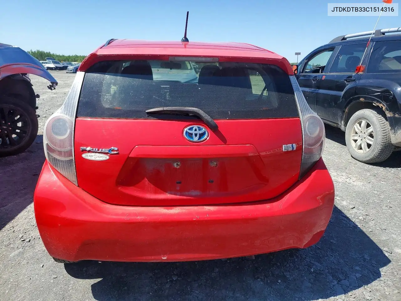 2012 Toyota Prius C One VIN: JTDKDTB33C1514316 Lot: 56150046