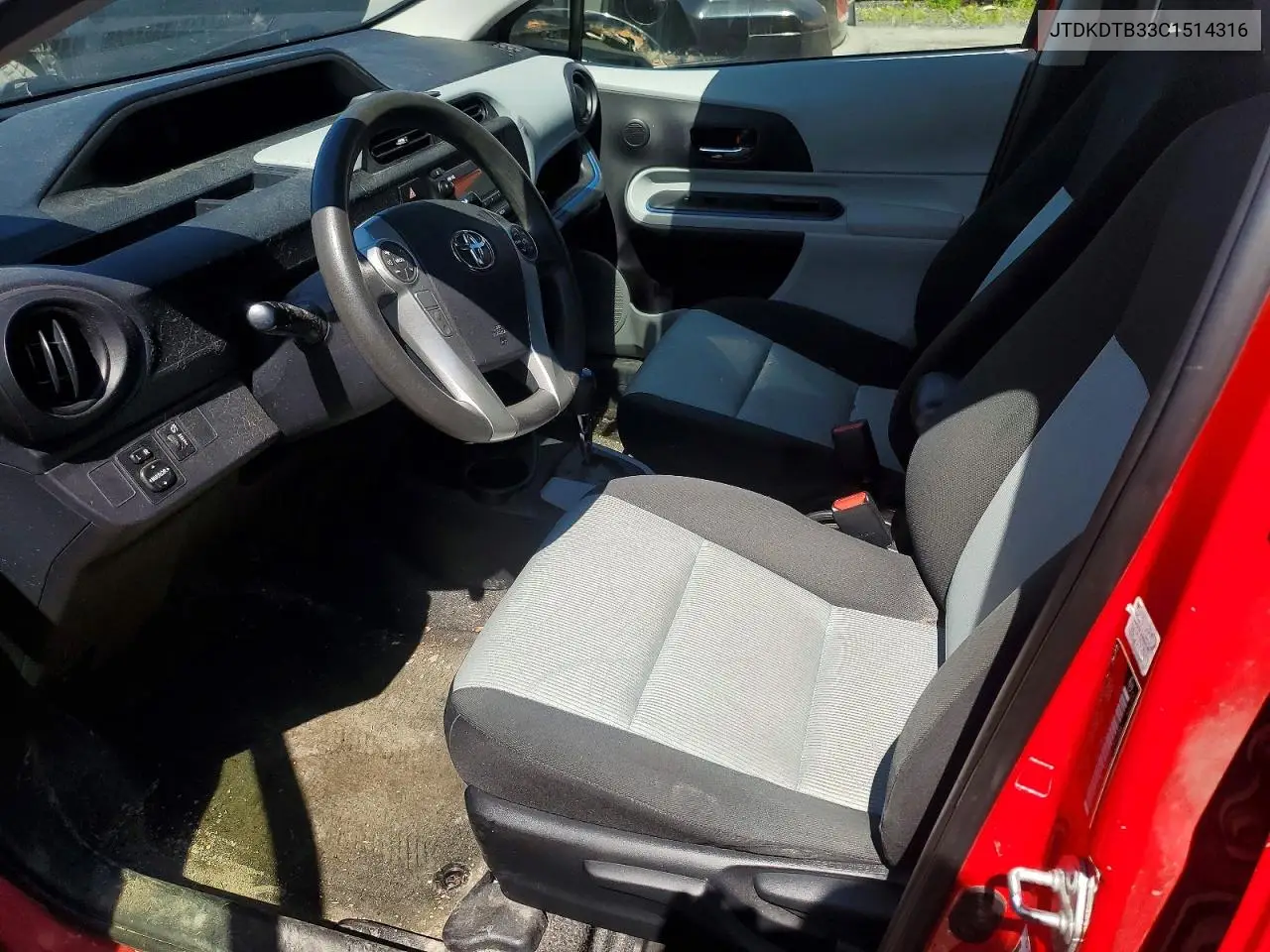 2012 Toyota Prius C One VIN: JTDKDTB33C1514316 Lot: 56150046