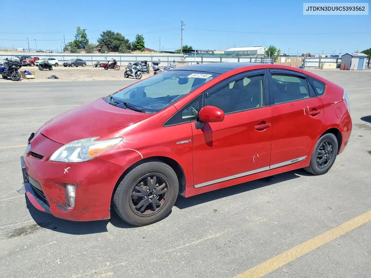 2012 Toyota Prius Four VIN: JTDKN3DU9C5393562 Lot: 56172196