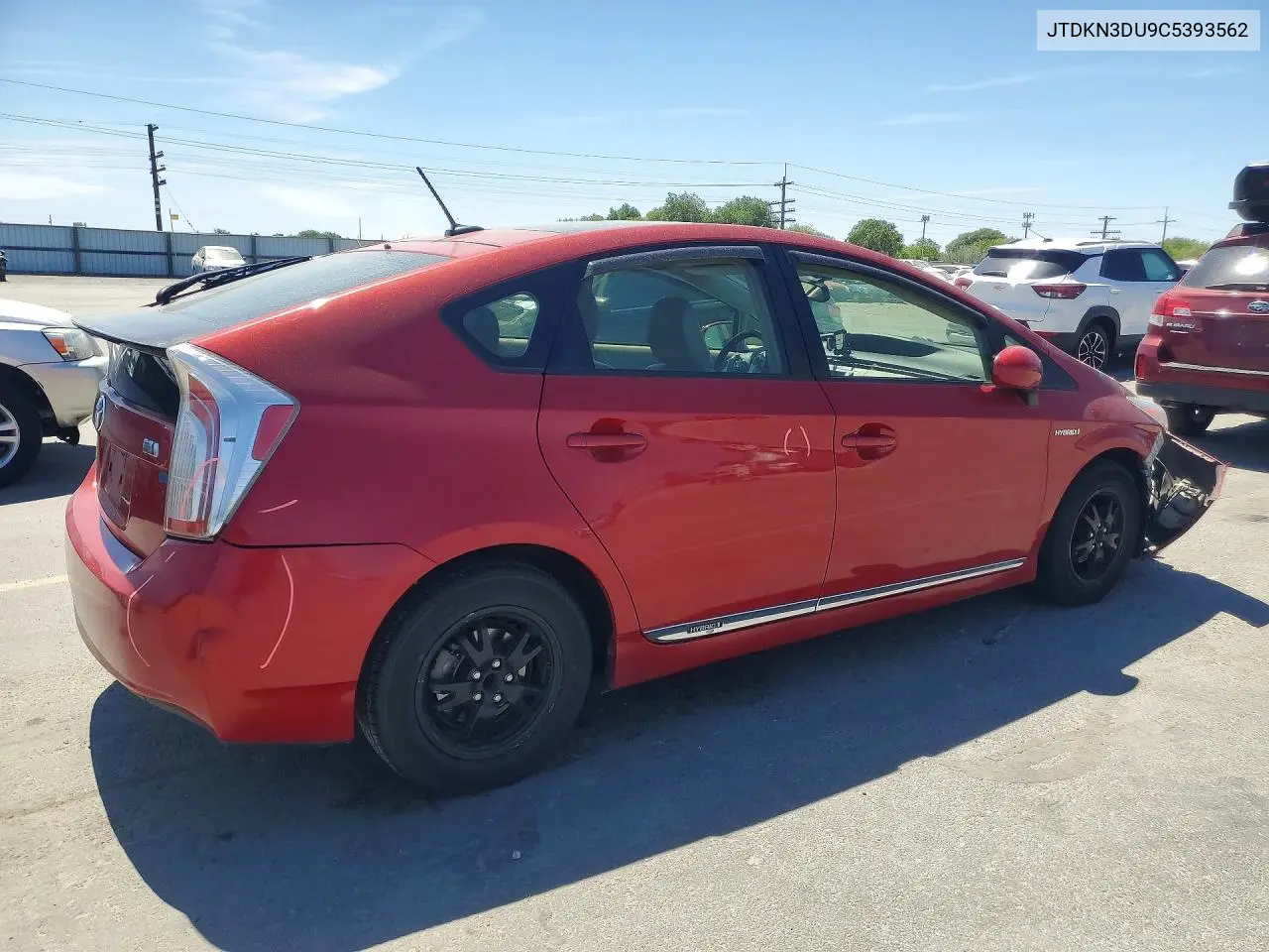 2012 Toyota Prius Four VIN: JTDKN3DU9C5393562 Lot: 56172196
