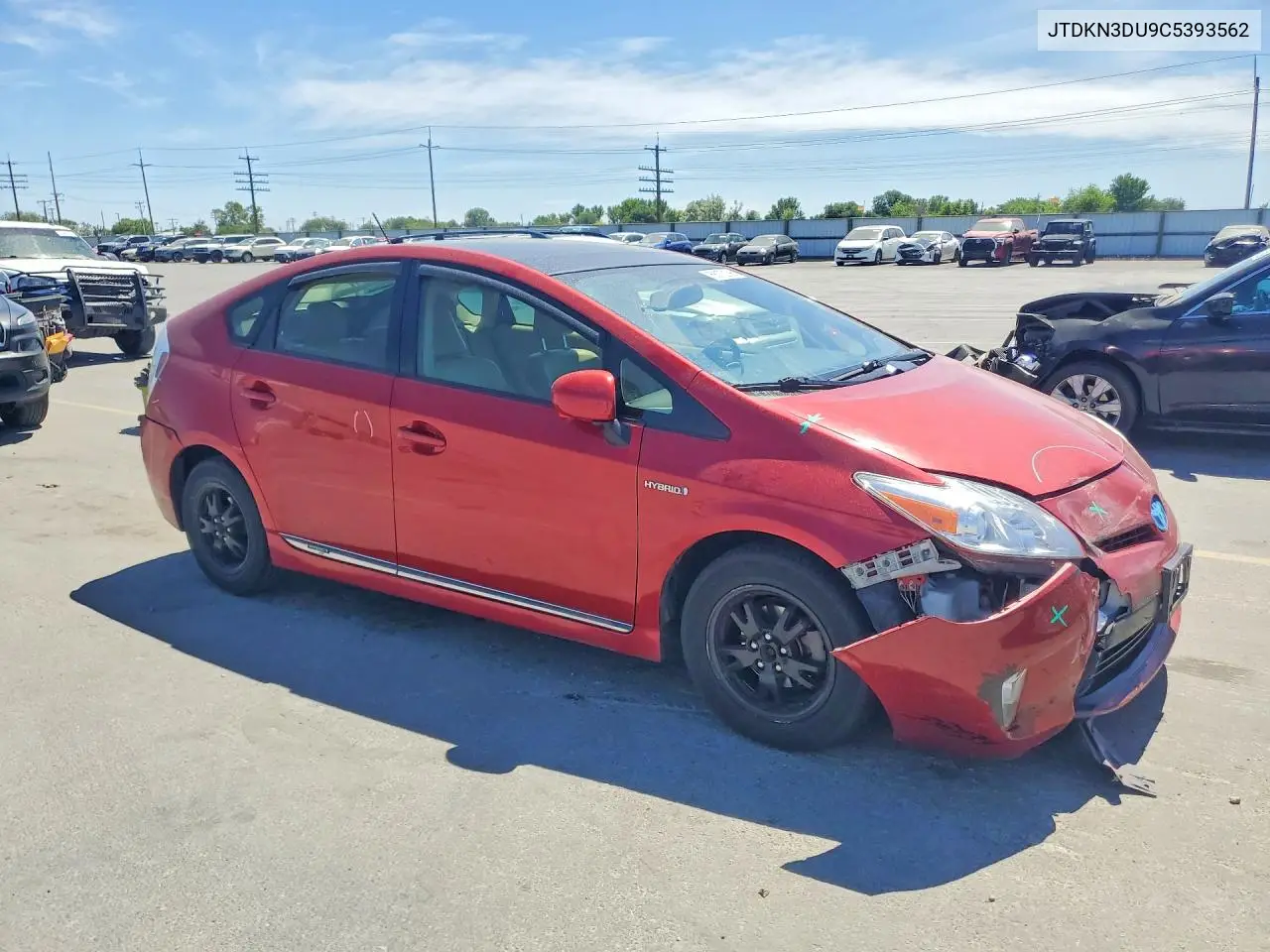 2012 Toyota Prius Four VIN: JTDKN3DU9C5393562 Lot: 56172196