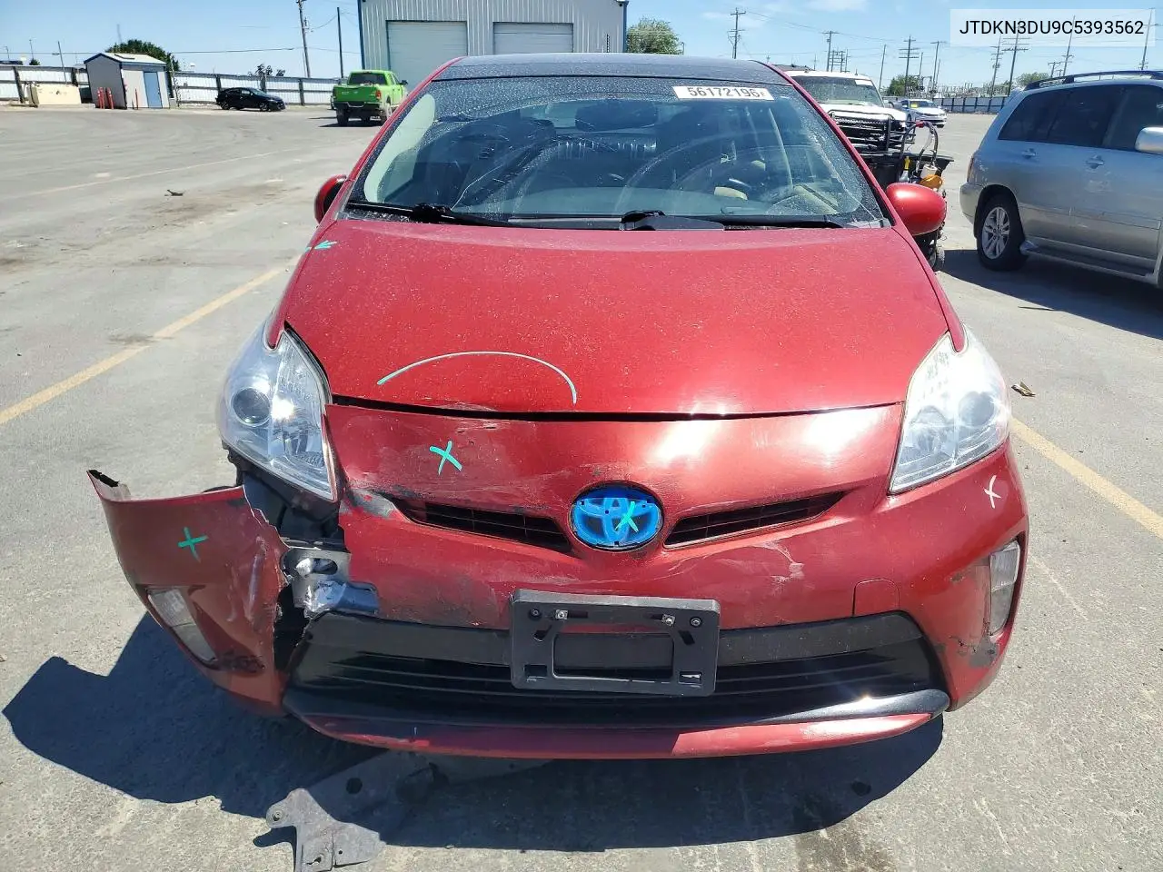 2012 Toyota Prius Four VIN: JTDKN3DU9C5393562 Lot: 56172196
