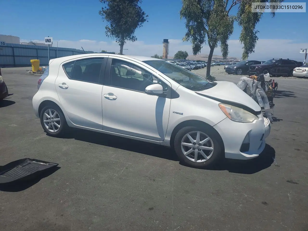 2012 Toyota Prius C Three VIN: JTDKDTB33C1510296 Lot: 56514026