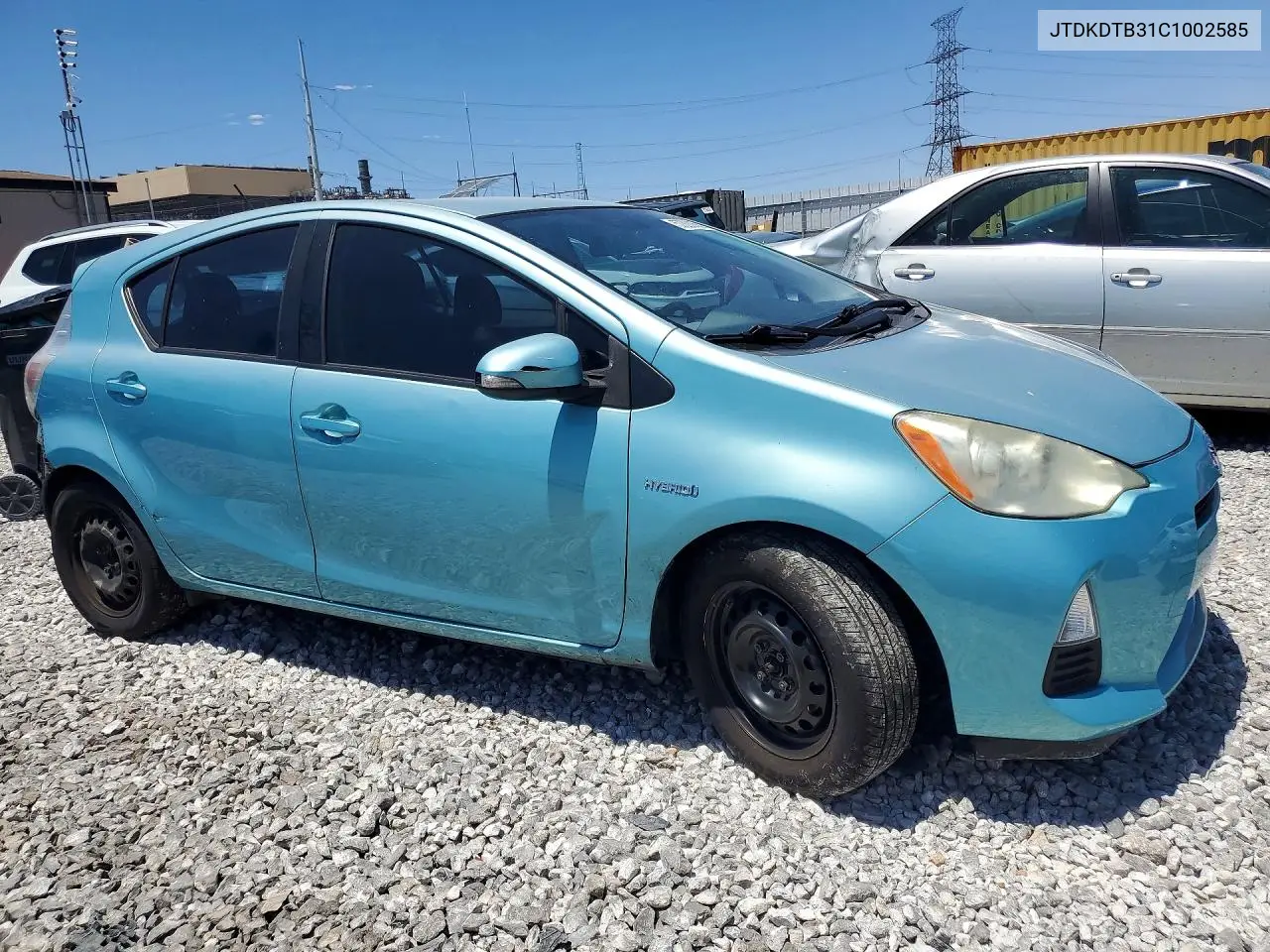 2012 Toyota Prius C Three VIN: JTDKDTB31C1002585 Lot: 57260856
