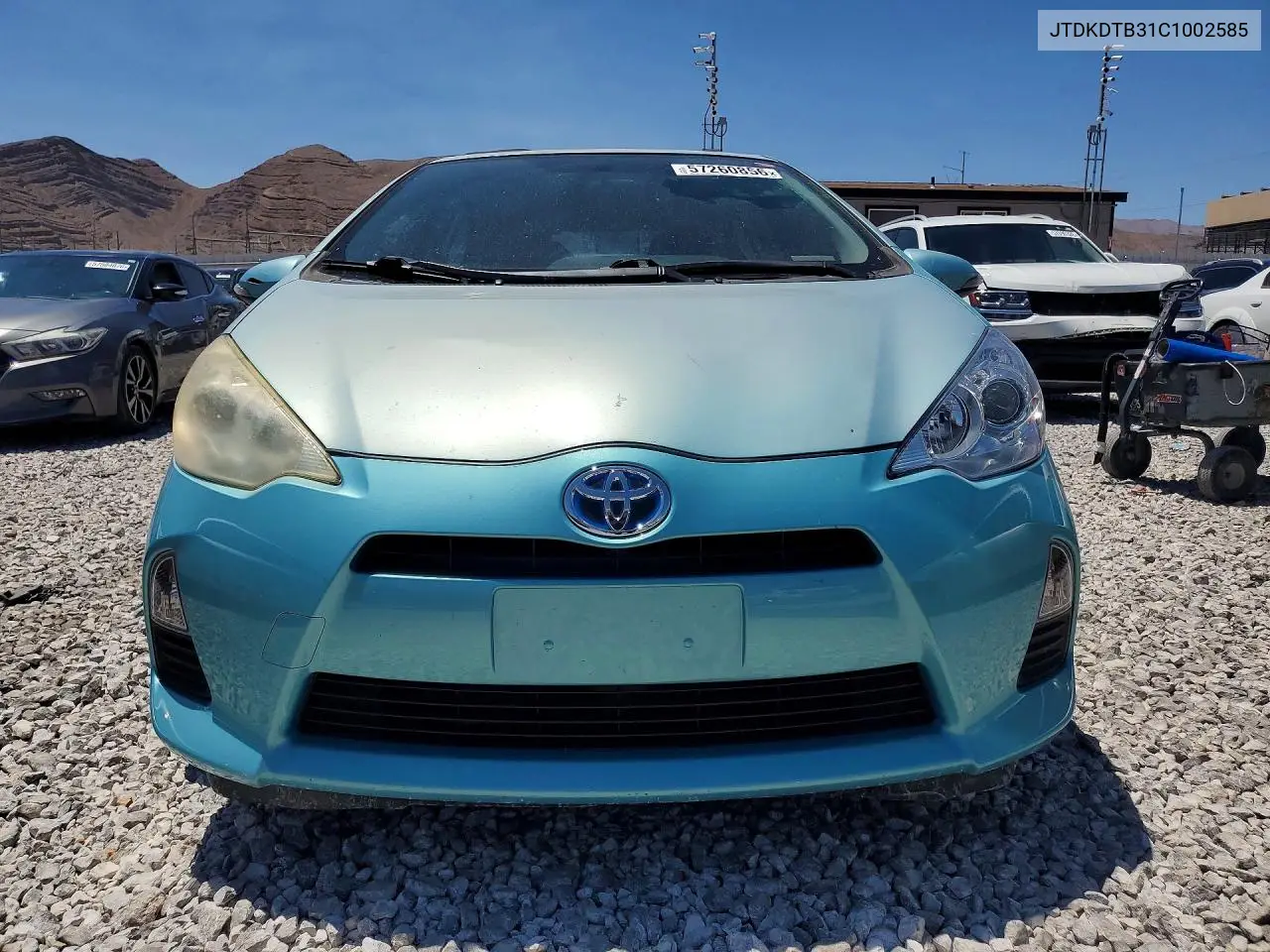 2012 Toyota Prius C Three VIN: JTDKDTB31C1002585 Lot: 57260856