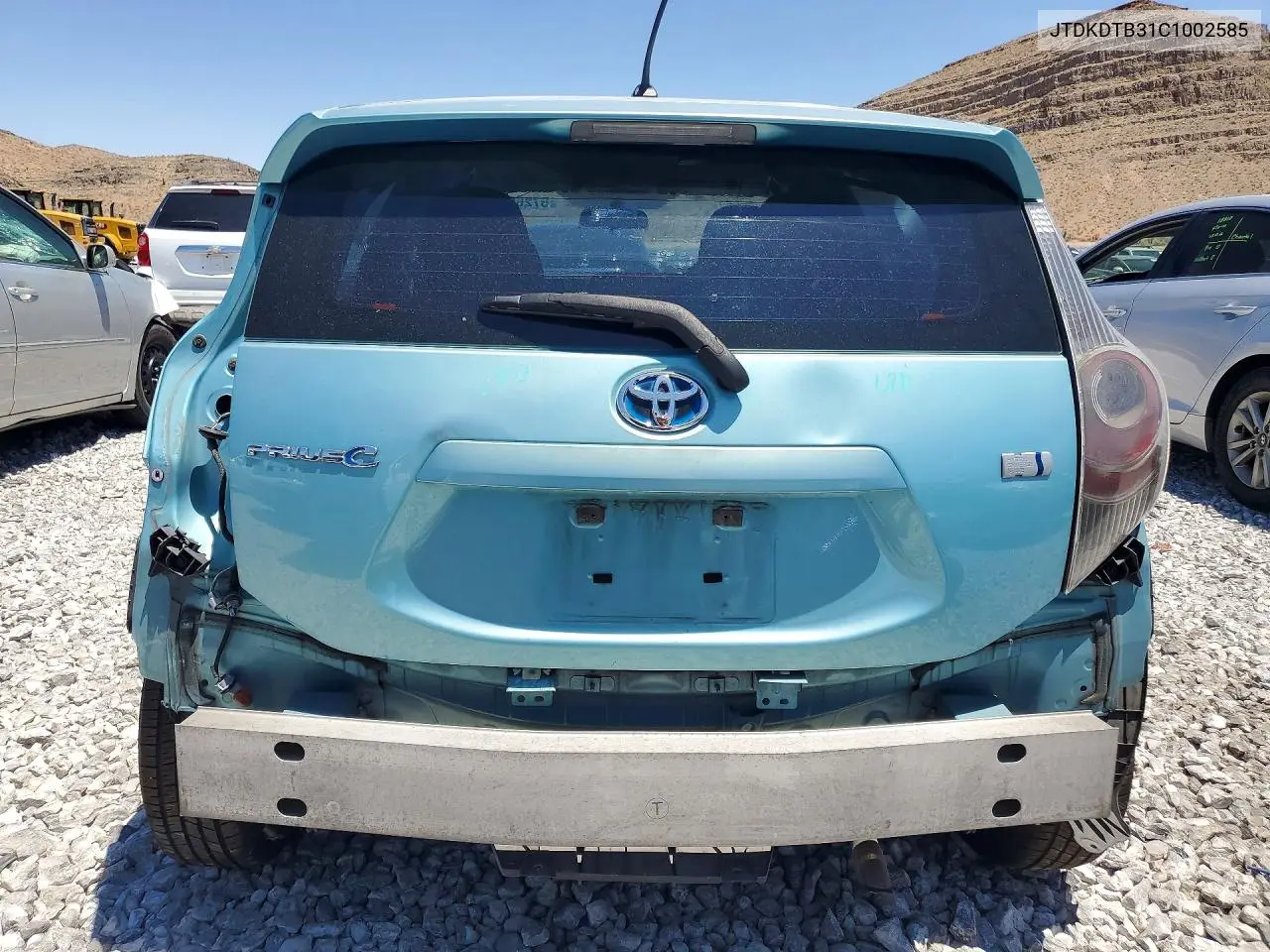 2012 Toyota Prius C Three VIN: JTDKDTB31C1002585 Lot: 57260856