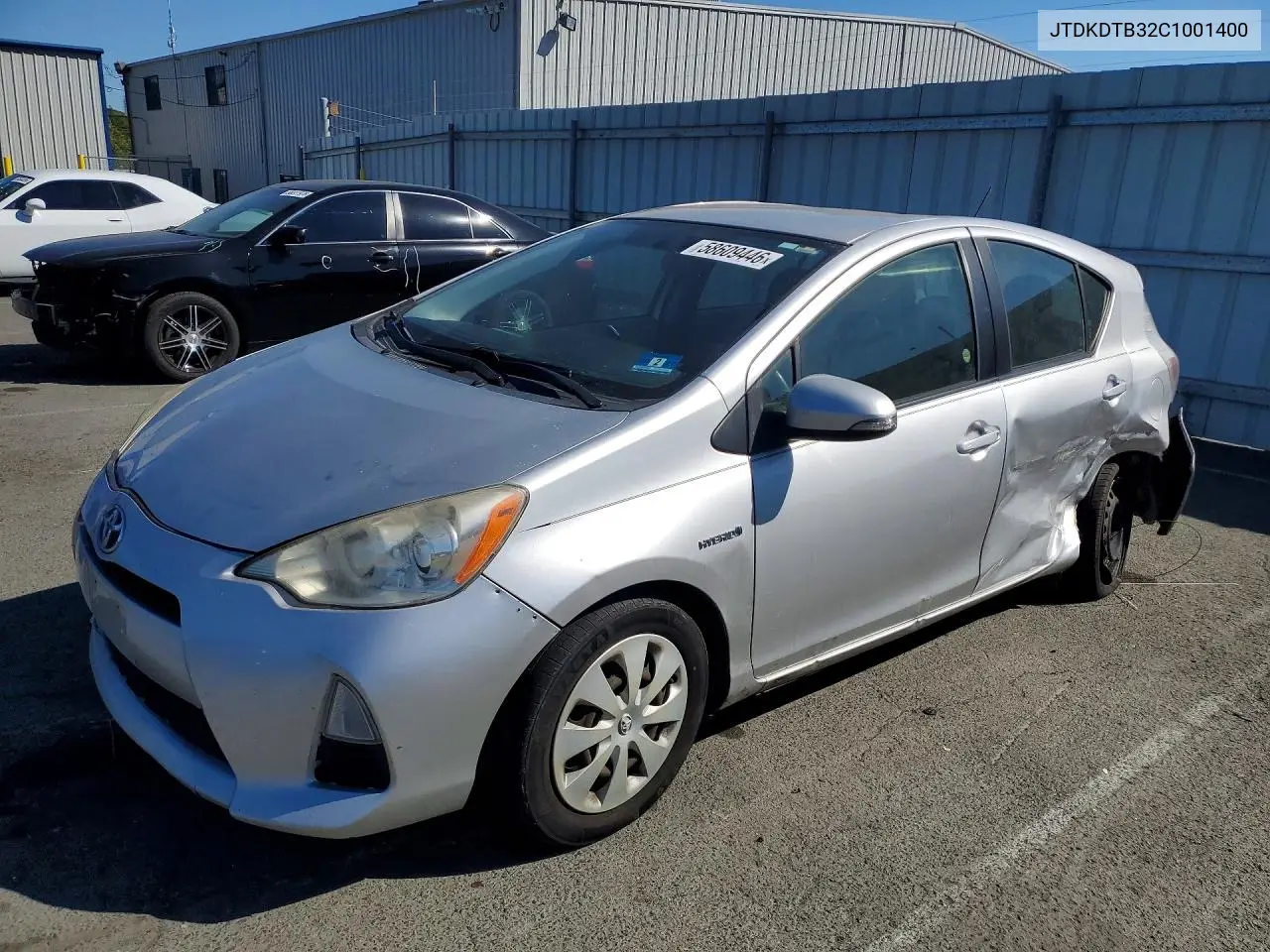 2012 Toyota Prius C Three VIN: JTDKDTB32C1001400 Lot: 58609446