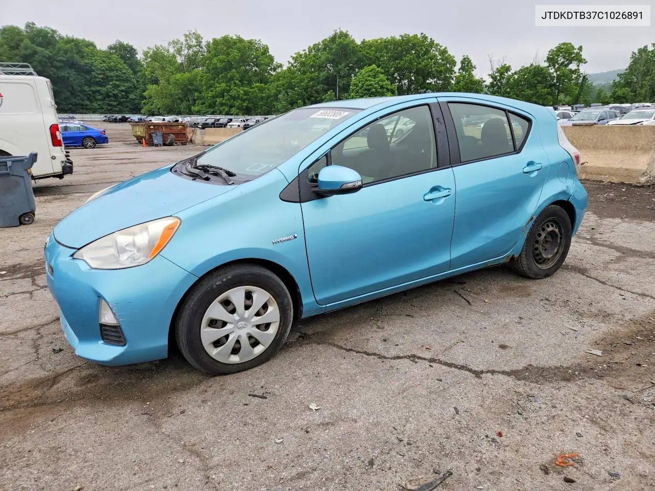 2012 Toyota Prius C Two VIN: JTDKDTB37C1026891 Lot: 58682806
