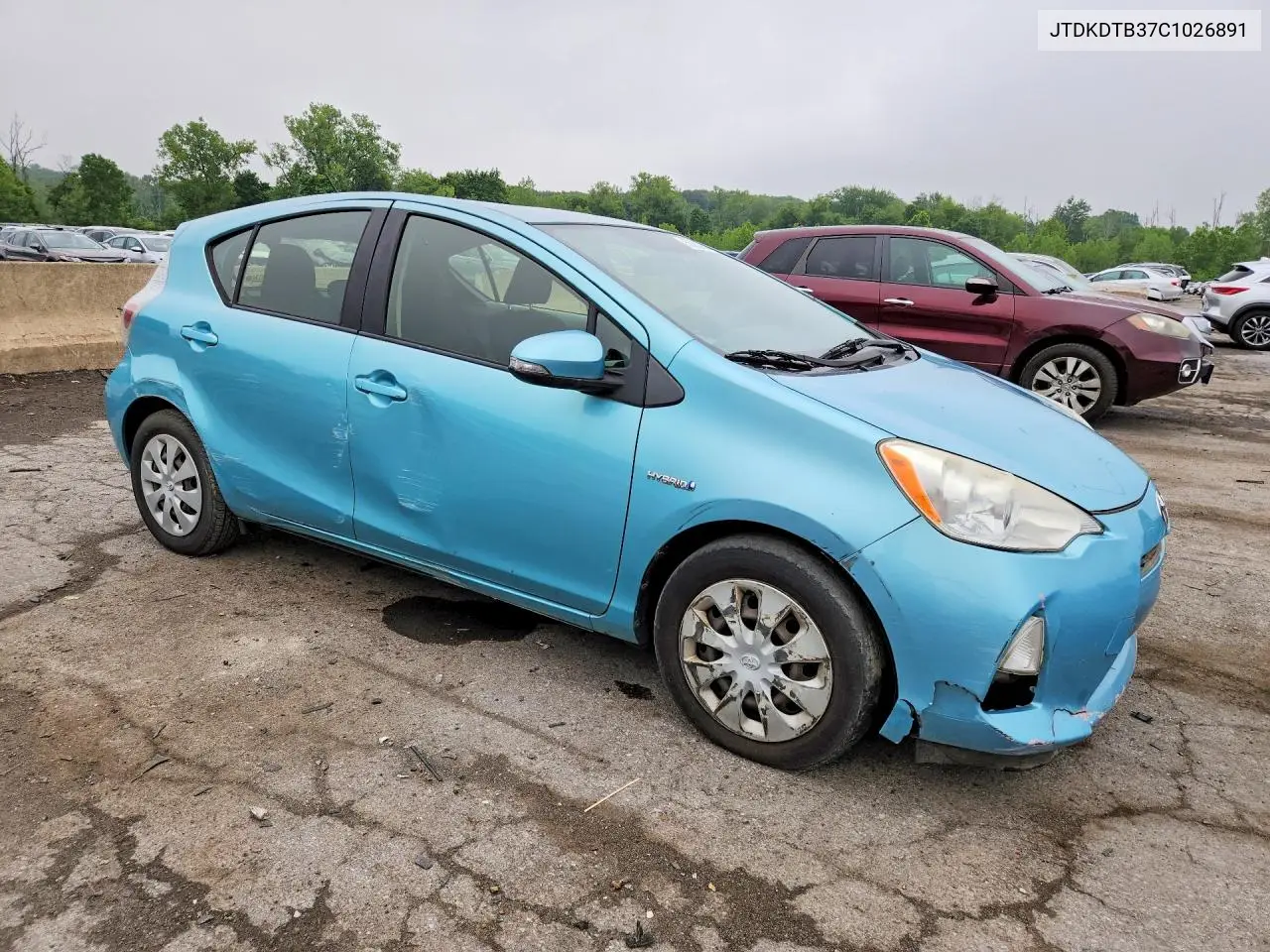 2012 Toyota Prius C Two VIN: JTDKDTB37C1026891 Lot: 58682806