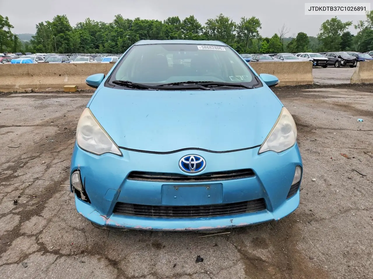 2012 Toyota Prius C Two VIN: JTDKDTB37C1026891 Lot: 58682806