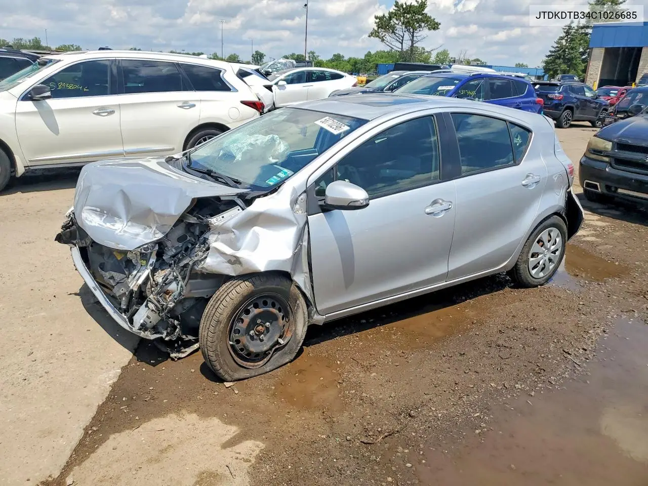 2012 Toyota Prius C Three VIN: JTDKDTB34C1026685 Lot: 58710296