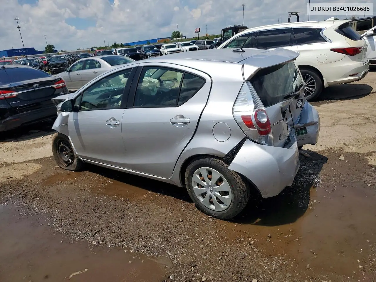 2012 Toyota Prius C Three VIN: JTDKDTB34C1026685 Lot: 58710296