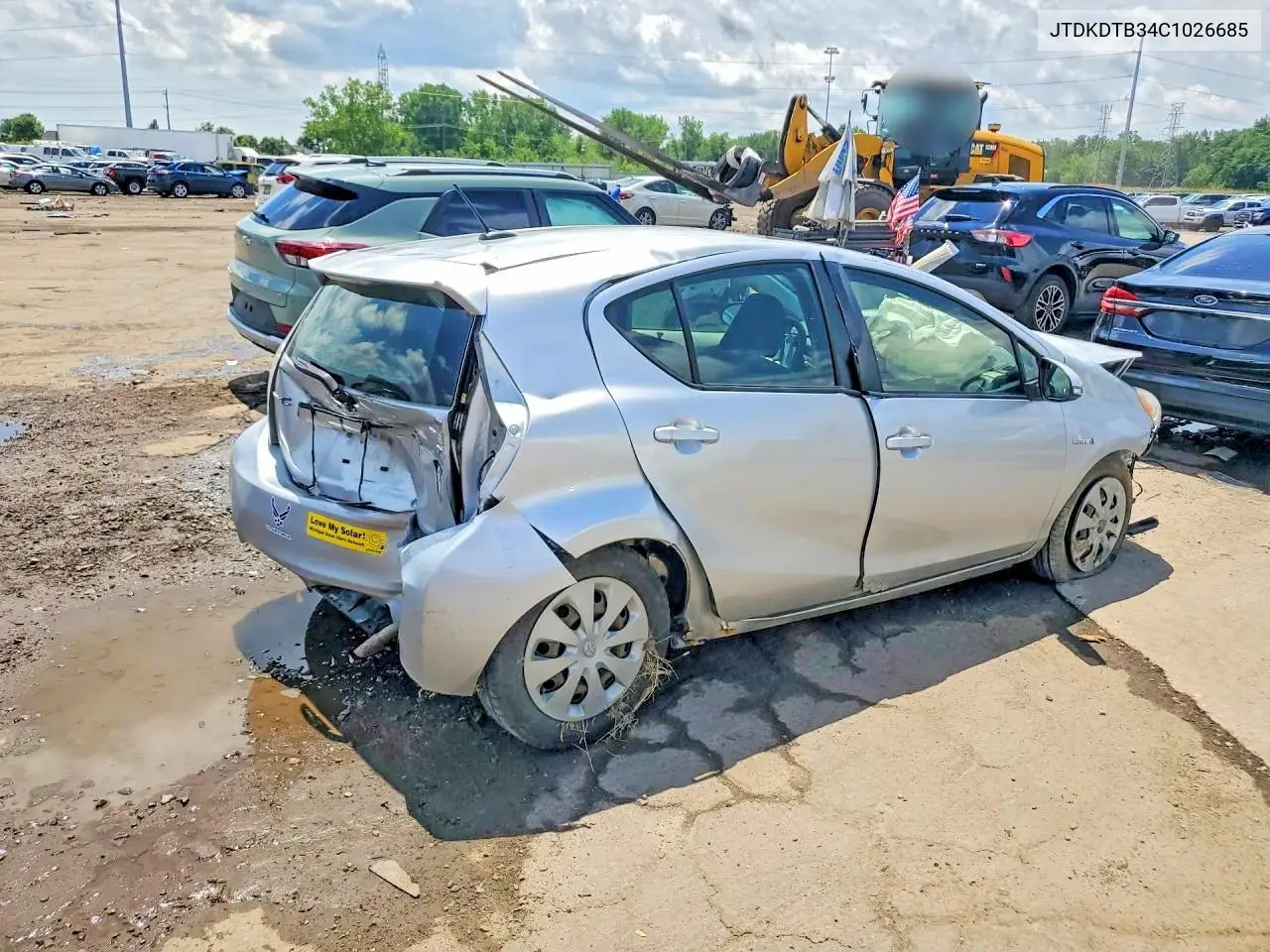 2012 Toyota Prius C Three VIN: JTDKDTB34C1026685 Lot: 58710296