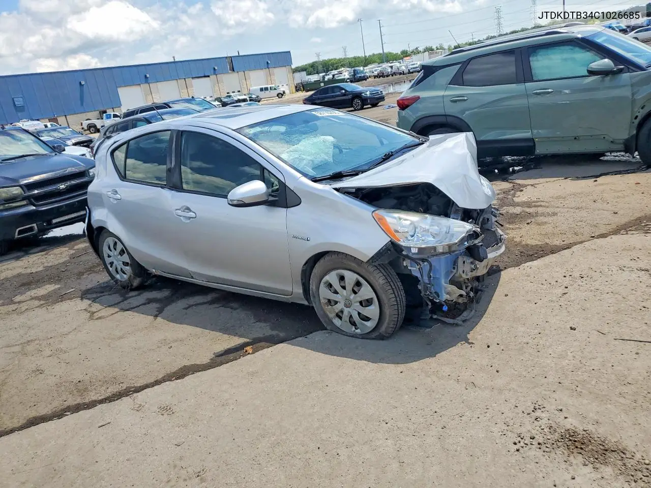 2012 Toyota Prius C Three VIN: JTDKDTB34C1026685 Lot: 58710296