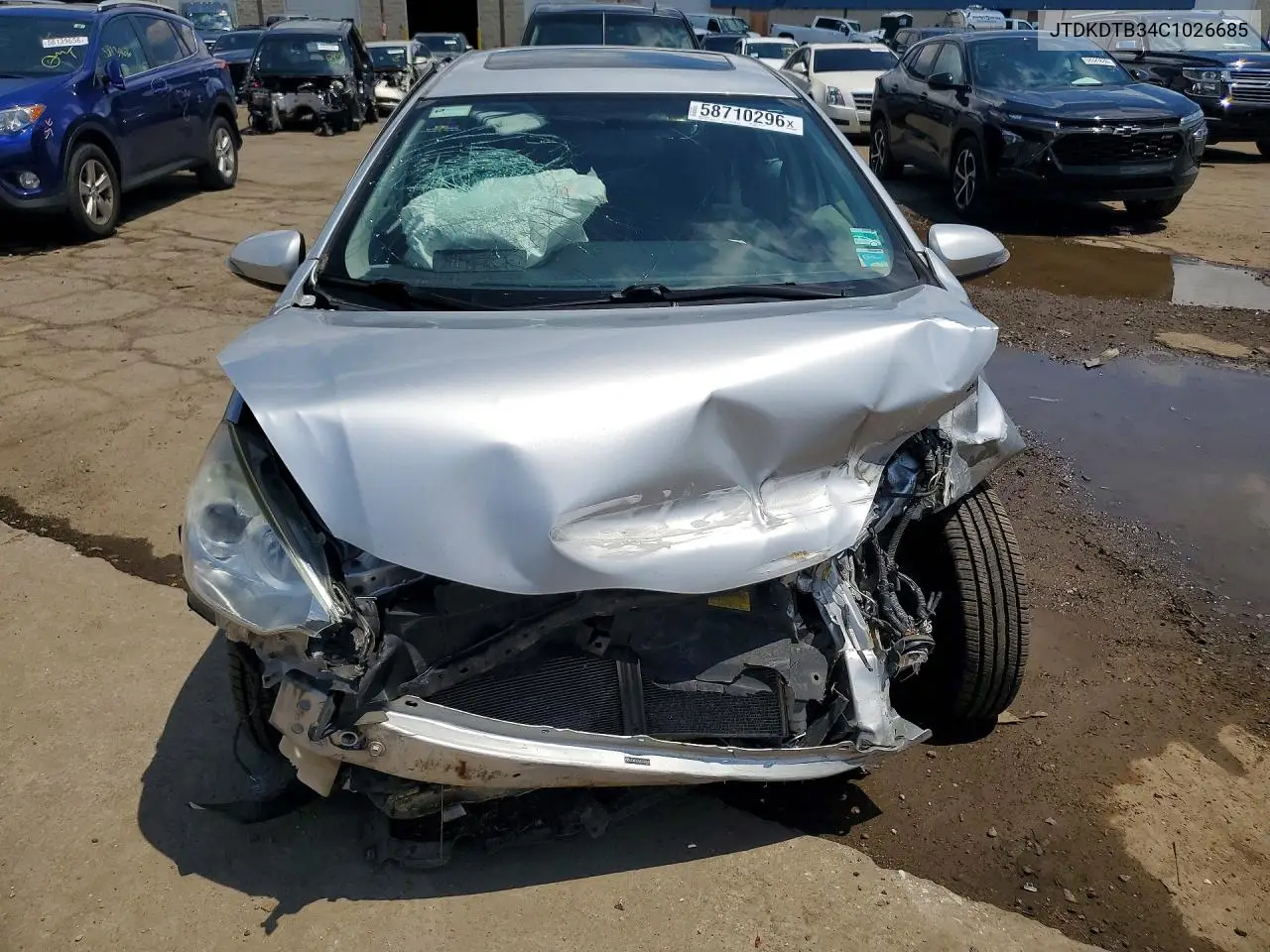 2012 Toyota Prius C Three VIN: JTDKDTB34C1026685 Lot: 58710296