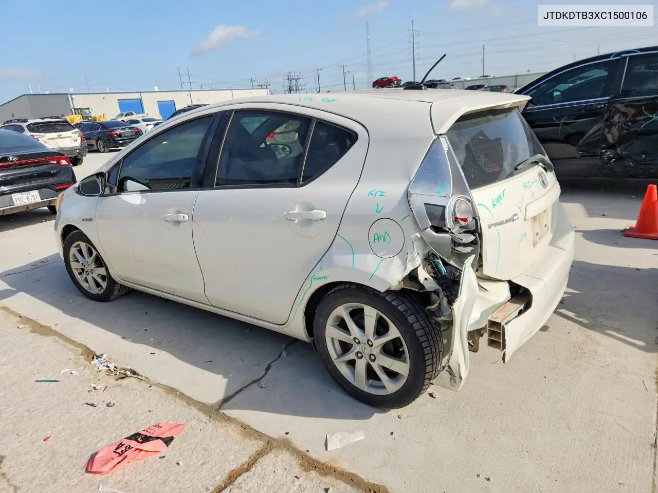 2012 Toyota Prius C Four VIN: JTDKDTB3XC1500106 Lot: 59135356