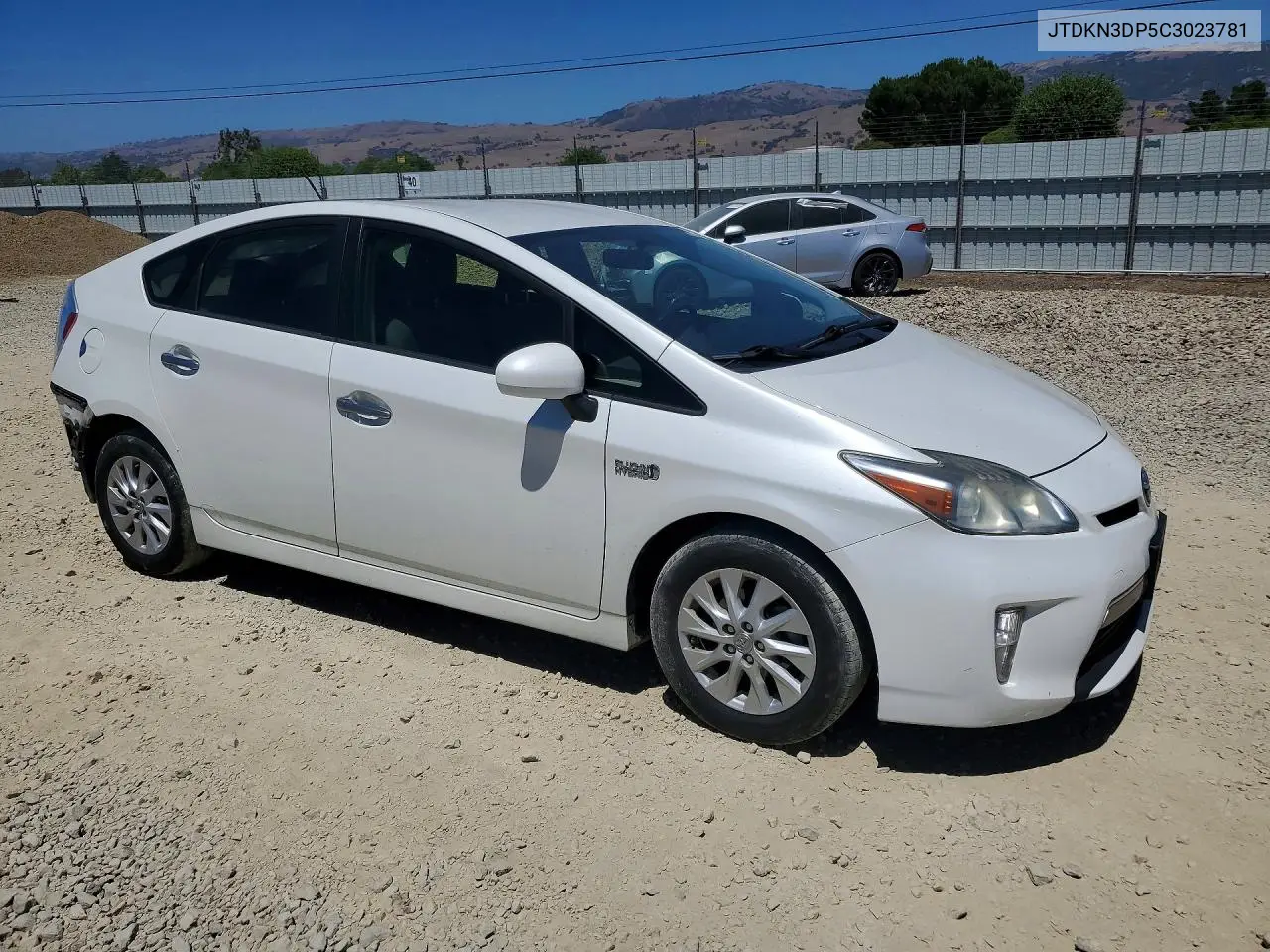 2012 Toyota Prius Plug-In Hybrid Base VIN: JTDKN3DP5C3023781 Lot: 59394496