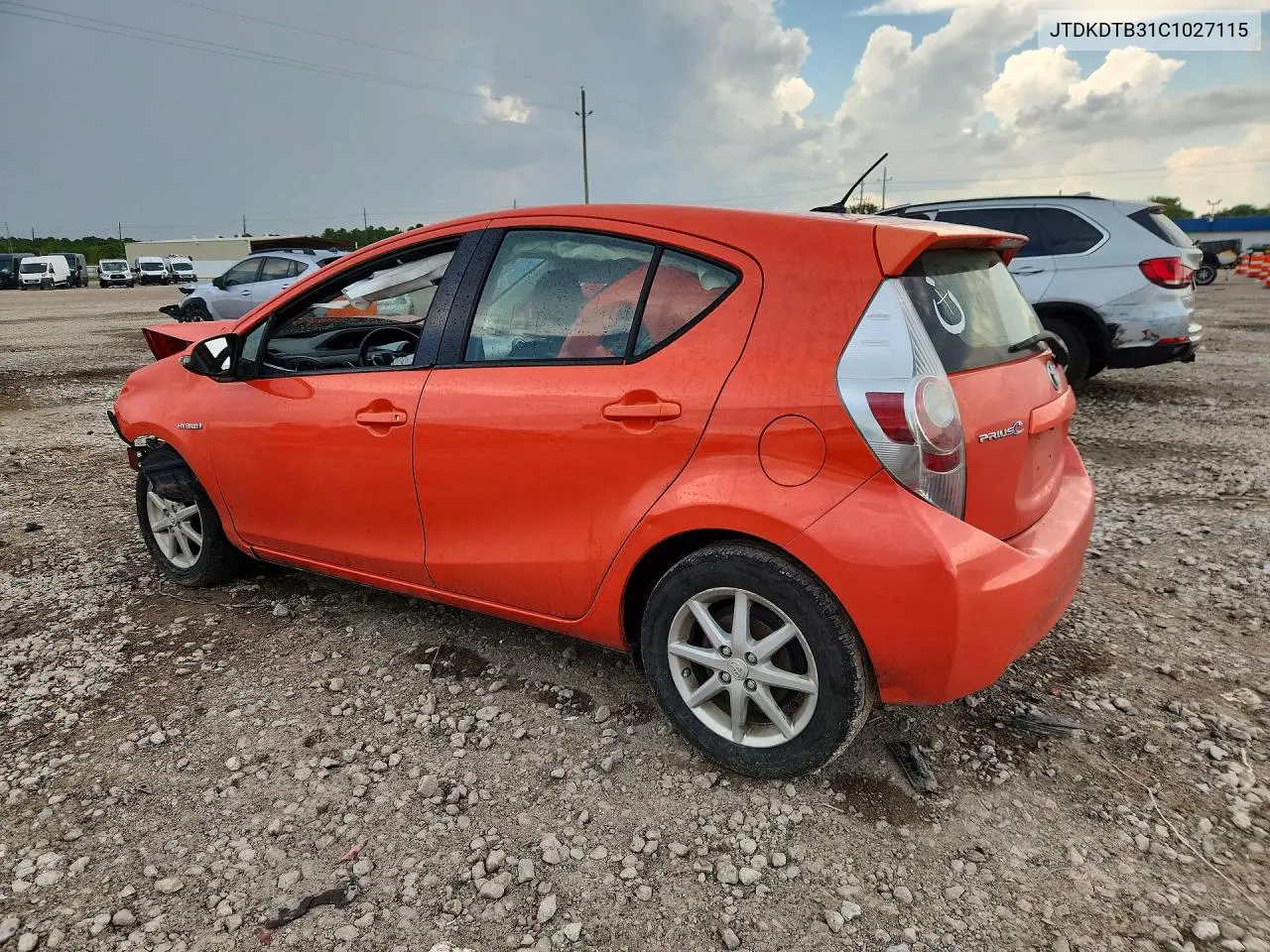 2012 Toyota Prius C Three VIN: JTDKDTB31C1027115 Lot: 59900106