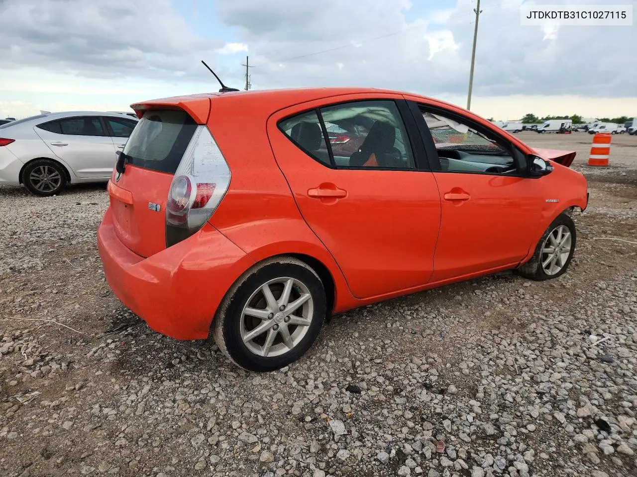 2012 Toyota Prius C Three VIN: JTDKDTB31C1027115 Lot: 59900106
