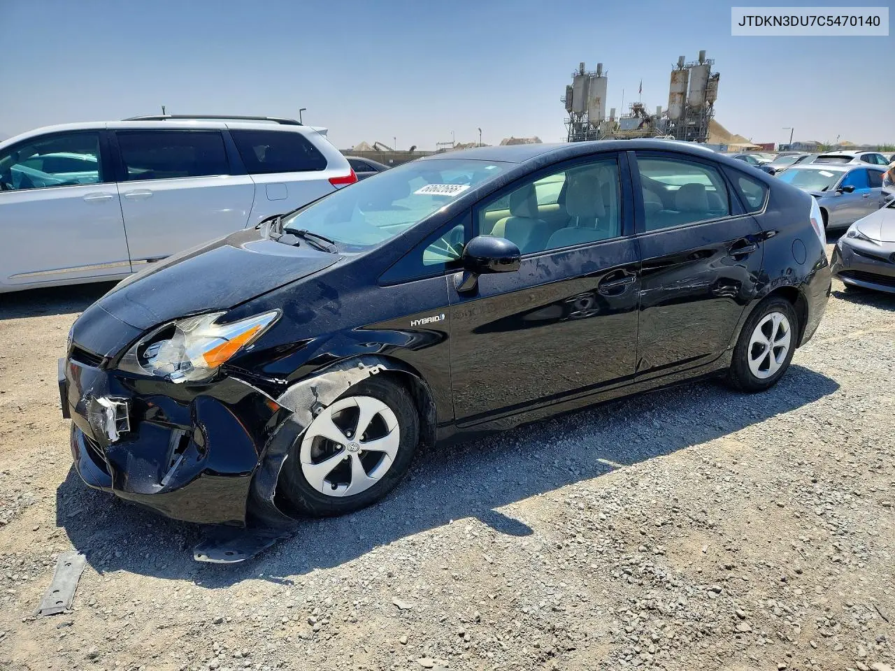 2012 Toyota Prius Two VIN: JTDKN3DU7C5470140 Lot: 60602666