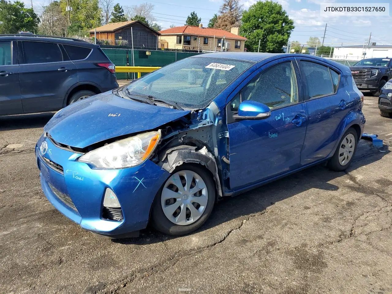 2012 Toyota Prius C Two VIN: JTDKDTB33C1527650 Lot: 60861006
