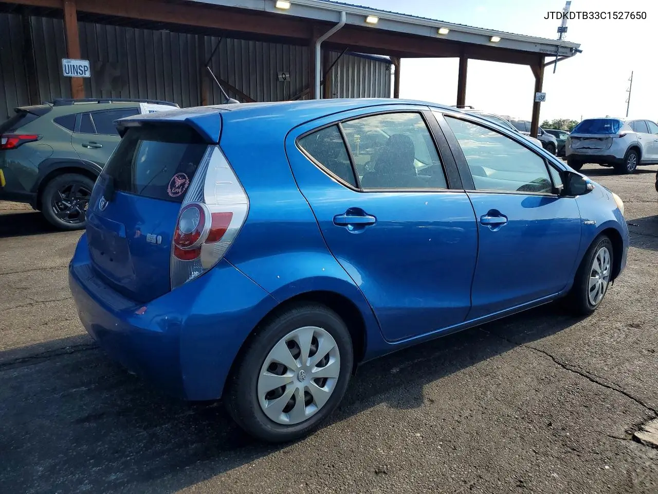 2012 Toyota Prius C Two VIN: JTDKDTB33C1527650 Lot: 60861006