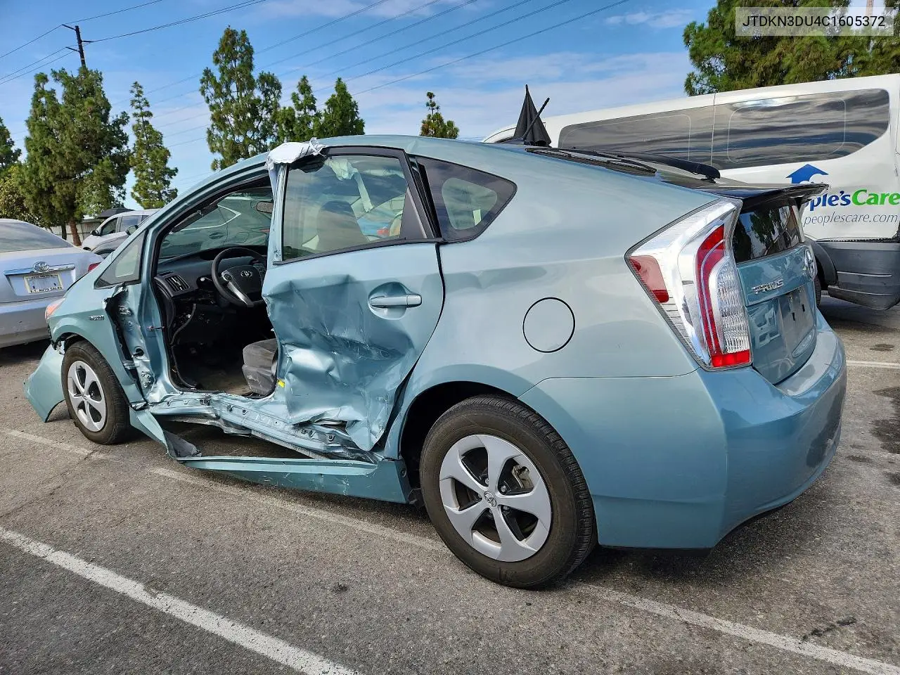 2012 Toyota Prius Three VIN: JTDKN3DU4C1605372 Lot: 61330186