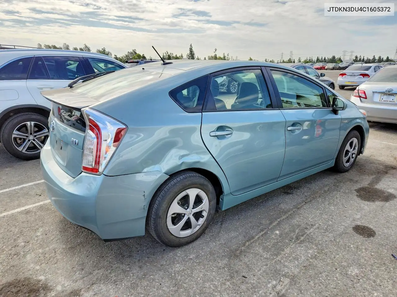 2012 Toyota Prius Three VIN: JTDKN3DU4C1605372 Lot: 61330186