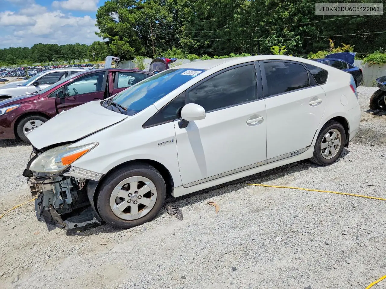 2012 Toyota Prius Two VIN: JTDKN3DU6C5422063 Lot: 61401596