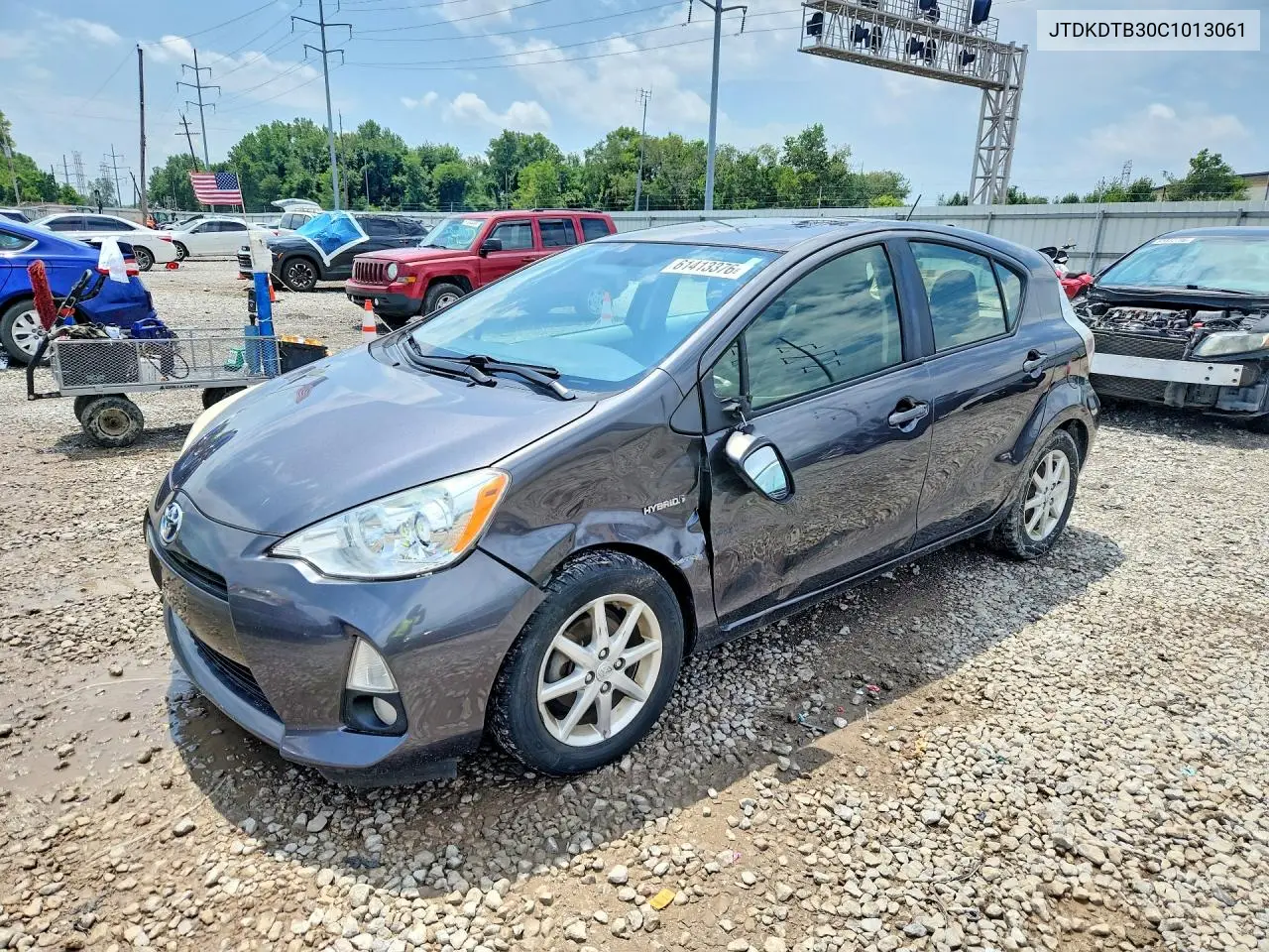 2012 Toyota Prius C Four VIN: JTDKDTB30C1013061 Lot: 61413376