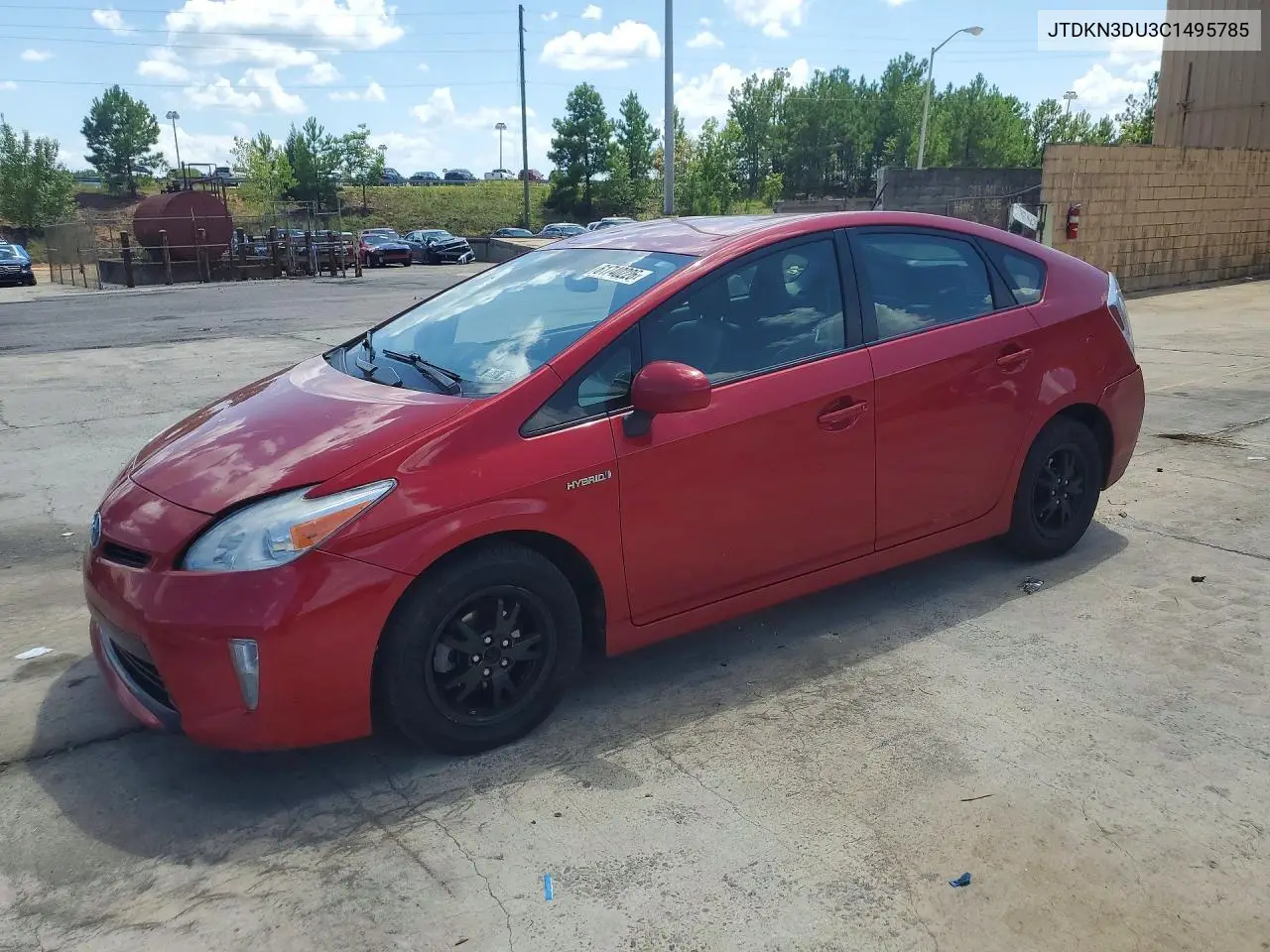 2012 Toyota Prius Four VIN: JTDKN3DU3C1495785 Lot: 61740226